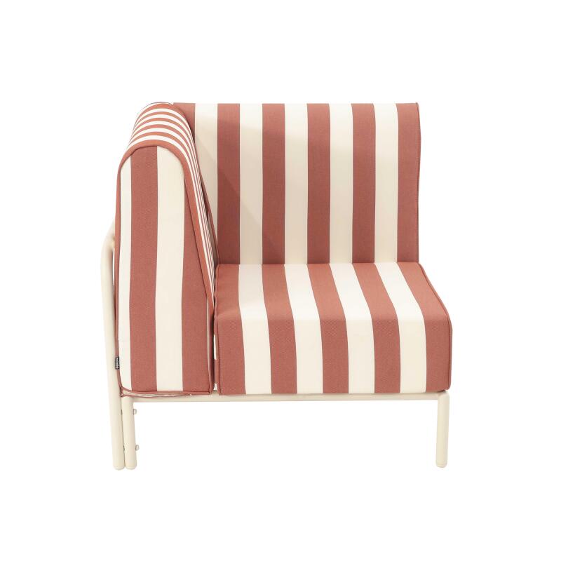 Ecksessel im gestreiften Design für modulare Outdoor-Sofa (4/8)