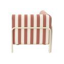 Ecksessel im gestreiften Design für modulare Outdoor-Sofa