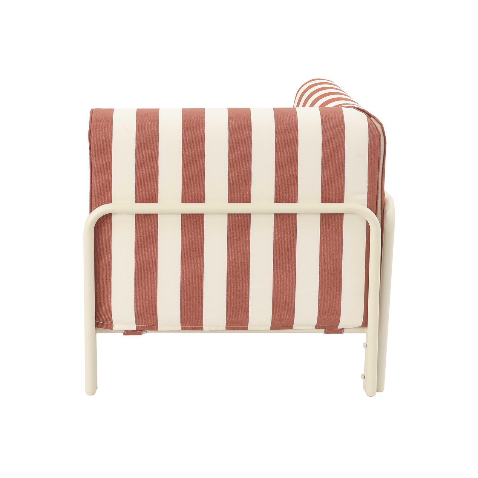Ecksessel im gestreiften Design für modulare Outdoor-Sofa