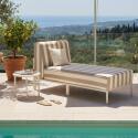 Chaiselongue im gestreiften Design für ein modulares Outdoor-Sofa