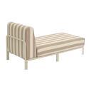 Chaiselongue im gestreiften Design für ein modulares Outdoor-Sofa