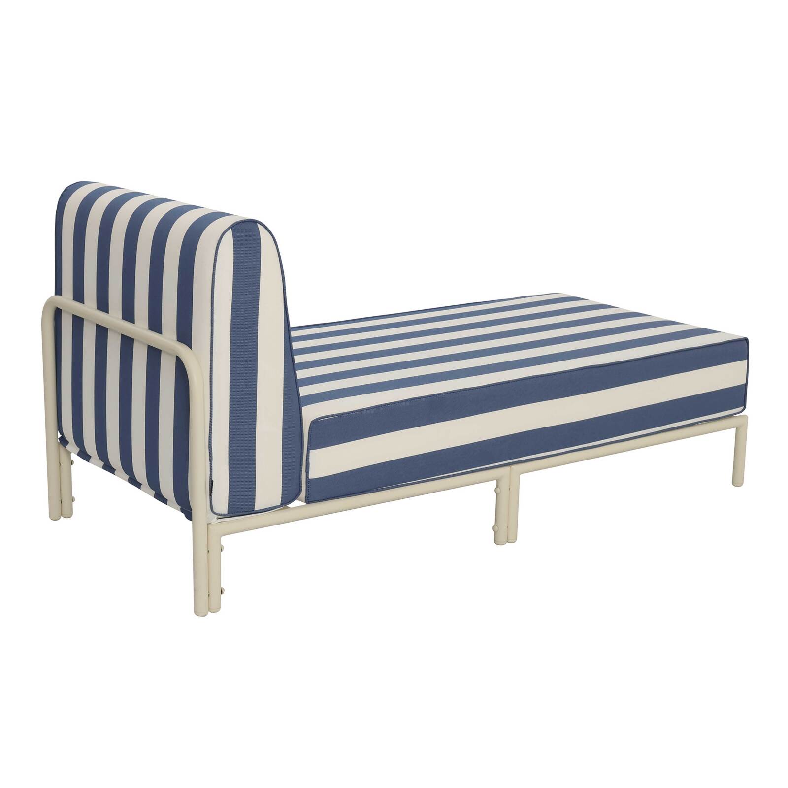 Chaiselongue im gestreiften Design für ein modulares Outdoor-Sofa