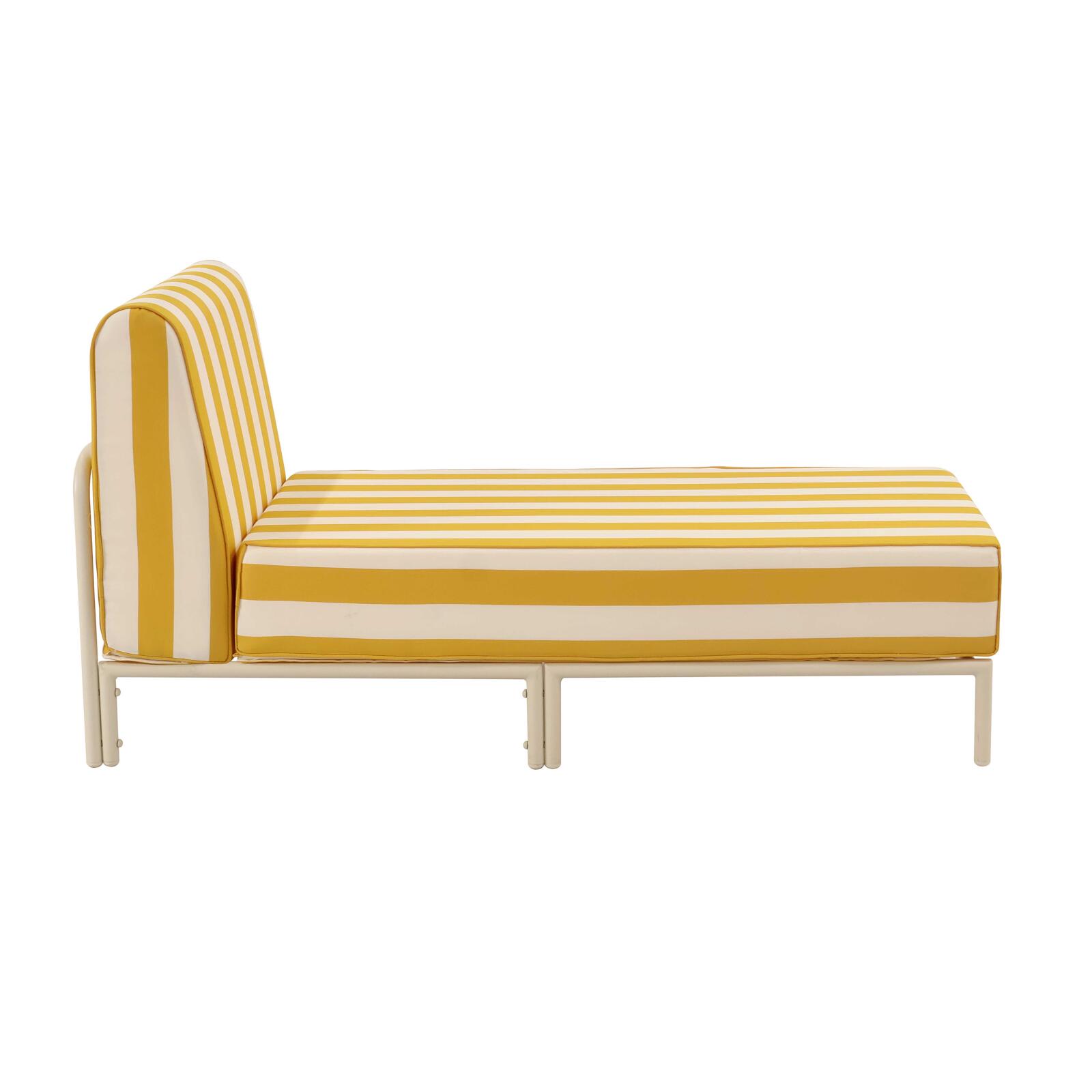 Chaiselongue im gestreiften Design für ein modulares Outdoor-Sofa