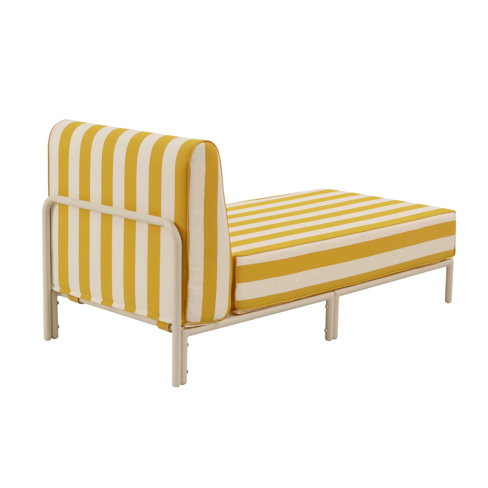 Chaiselongue im gestreiften Design für ein modulares Outdoor-Sofa