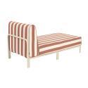 Chaiselongue im gestreiften Design für ein modulares Outdoor-Sofa