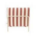 Chaiselongue im gestreiften Design für ein modulares Outdoor-Sofa