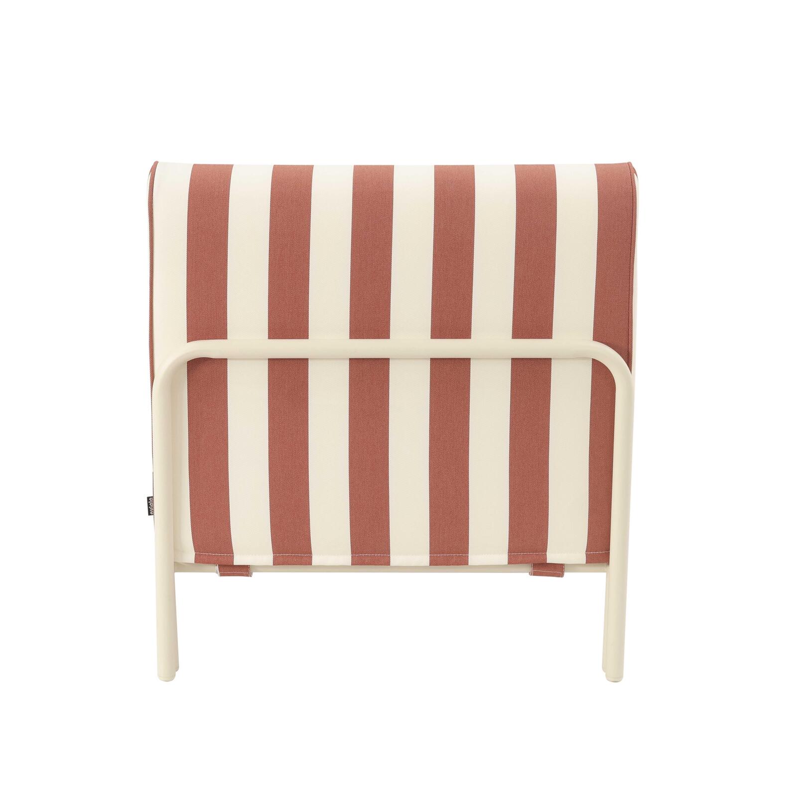 Chaiselongue im gestreiften Design für ein modulares Outdoor-Sofa