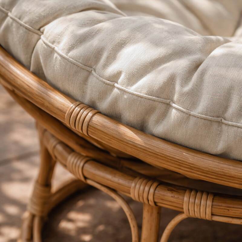 Papasan Gartensessel aus synthetischem Rattan (3/8)