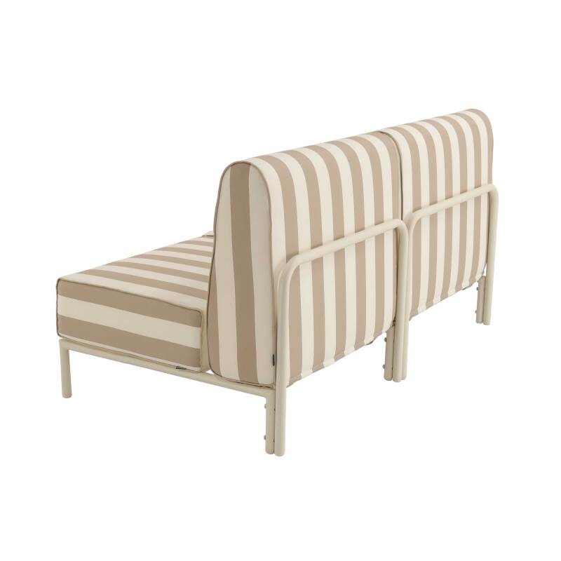 Modulare Gartenmöbel für 2 Personen bestehend aus 2 Sesseln im gestreiften Design (4/8)