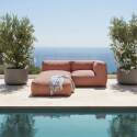 Modulare Gartenmöbel für 2 Personen bestehend aus 1 Ecksessel und 1 Chaiselongue - Lifestyle