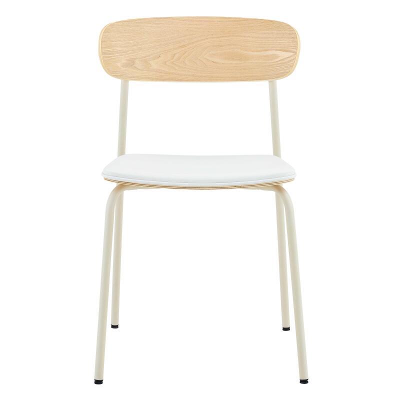 Stühle Lederoptik aus Holz und Metall - 2er-Set (4/7)