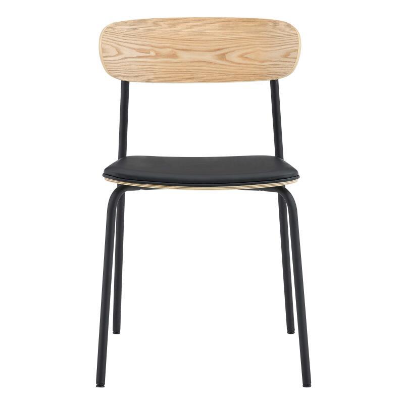 Stühle Lederoptik aus Holz und Metall - 2er-Set (4/7)