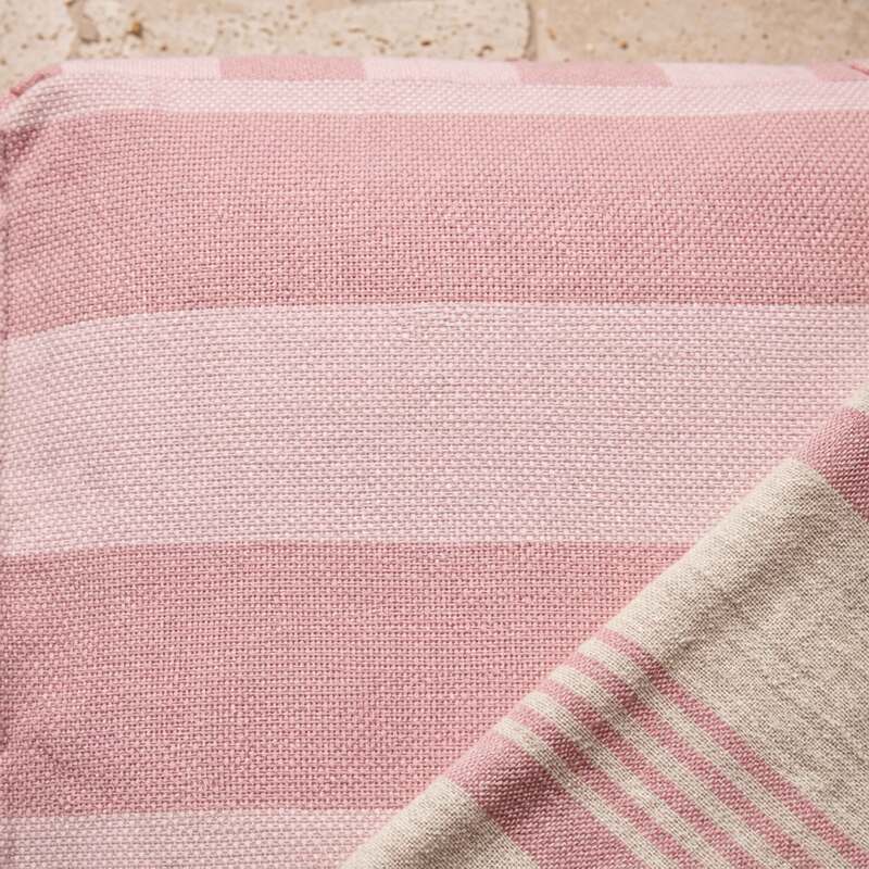 Modulare Gartenmöbel für 2 Personen bestehend aus 2 gestreiften Chaiselongues  (3/6)