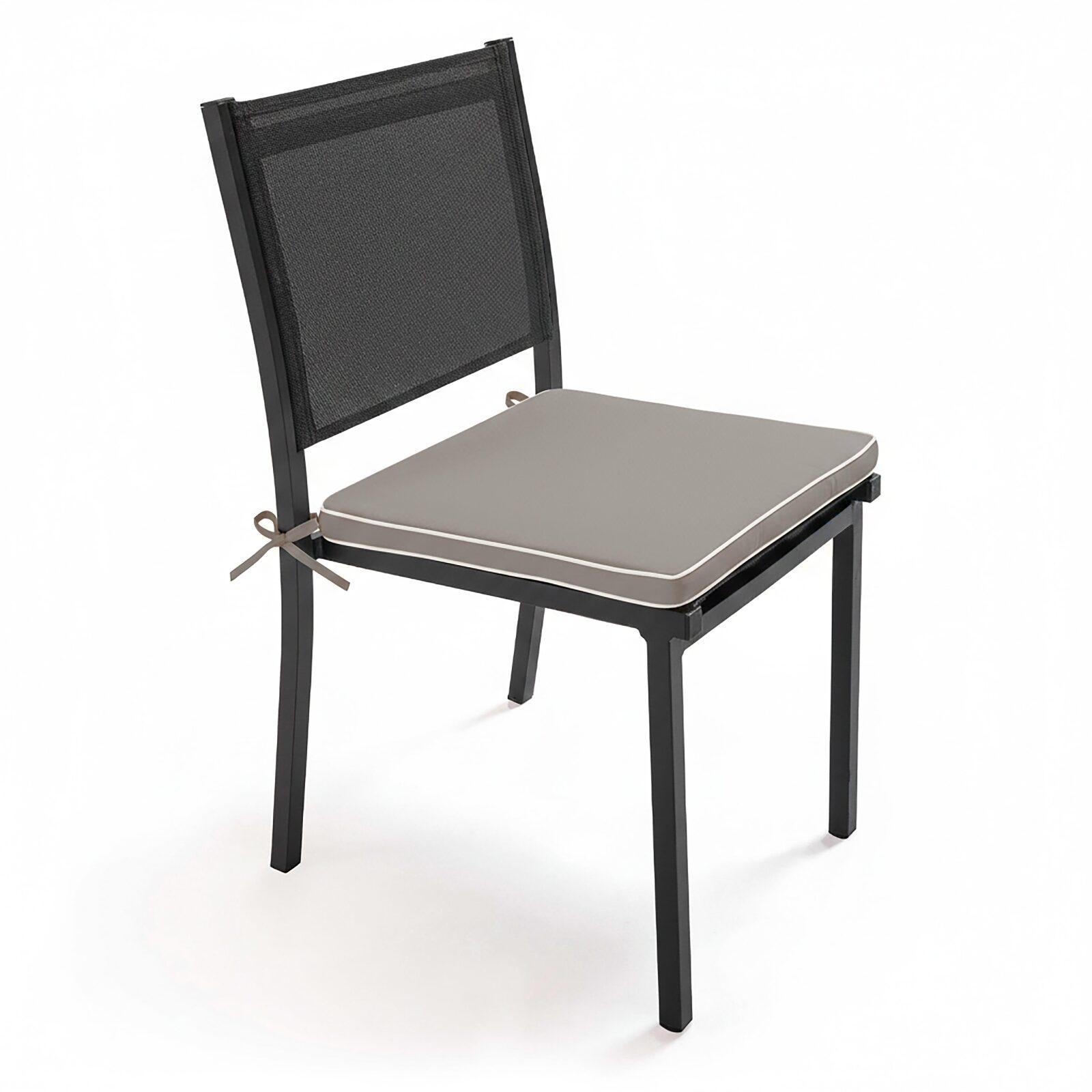 Set von 4 einfarbigen Außenstuhlkissen 40 x 40 cm