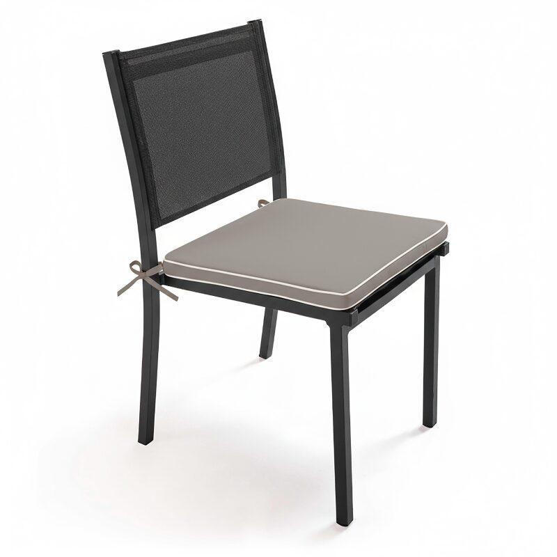 Set von 4 einfarbigen Außenstuhlkissen 40 x 40 cm