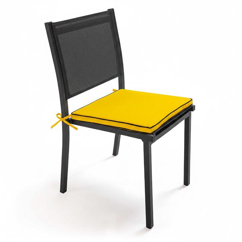 Set von 4 einfarbigen Außenstuhlkissen 40 x 40 cm