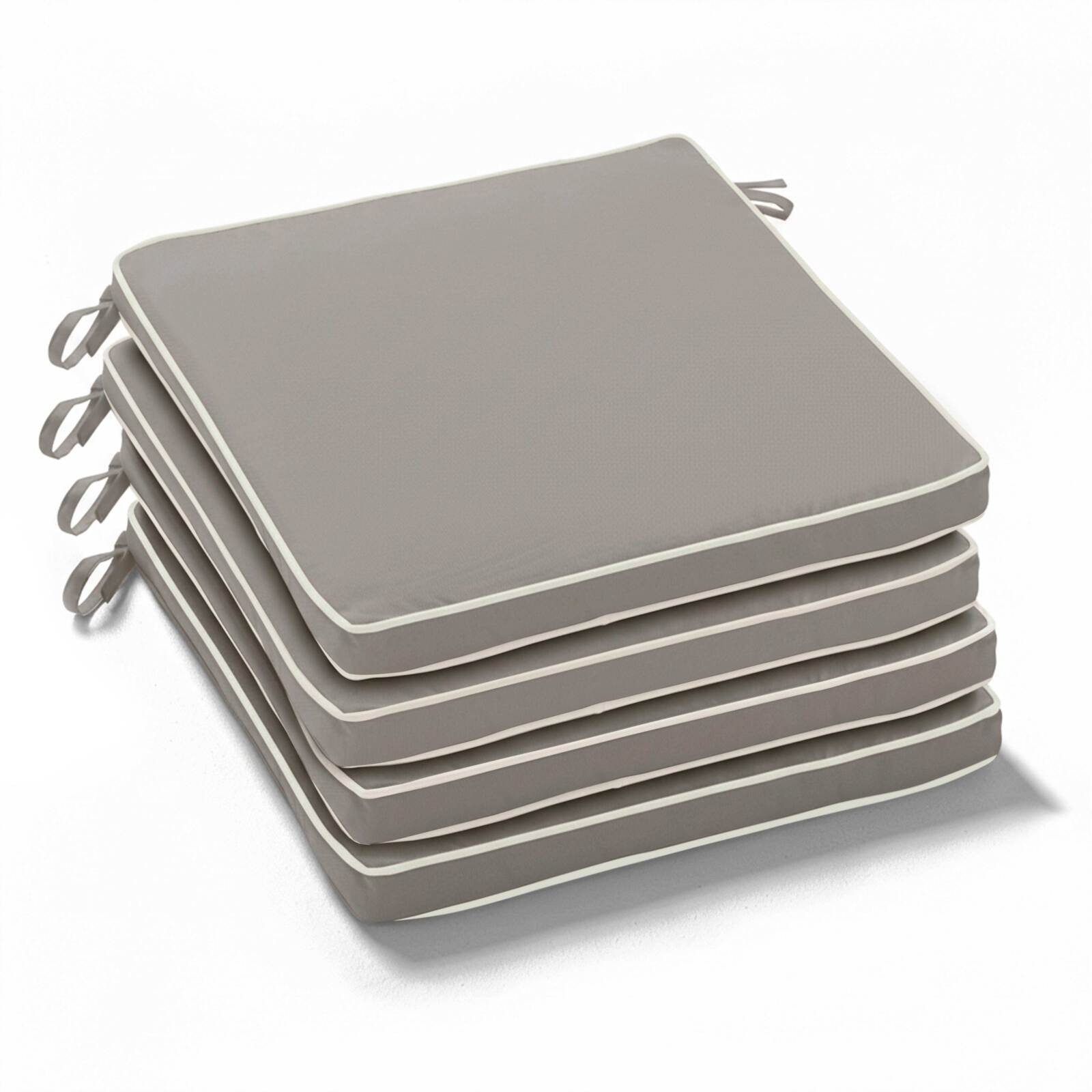 Set von 4 einfarbigen Außenstuhlkissen 40 x 40 cm