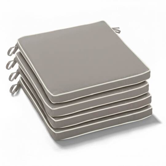 Set von 4 einfarbigen Außenstuhlkissen 40 x 40 cm