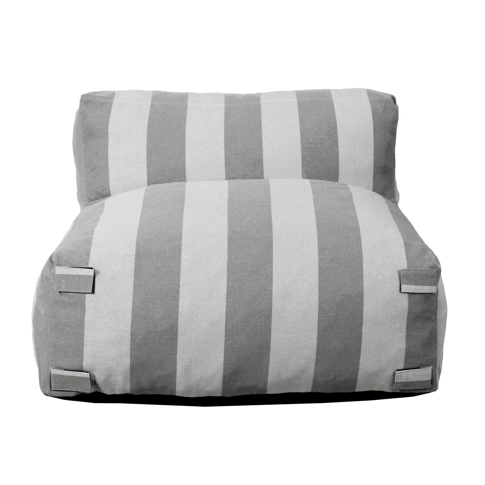 Modulare Gartenmöbel für 2 Personen bestehend aus 2 gestreiften Sesseln 