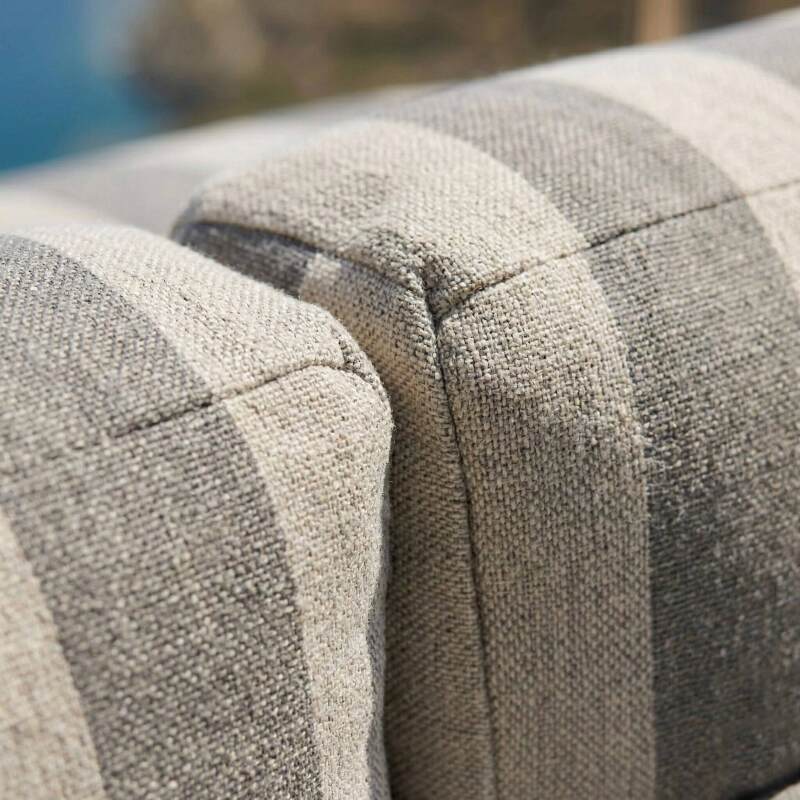 Modulare Gartenmöbel für 2 Personen bestehend aus 2 gestreiften Sesseln  (3/7)