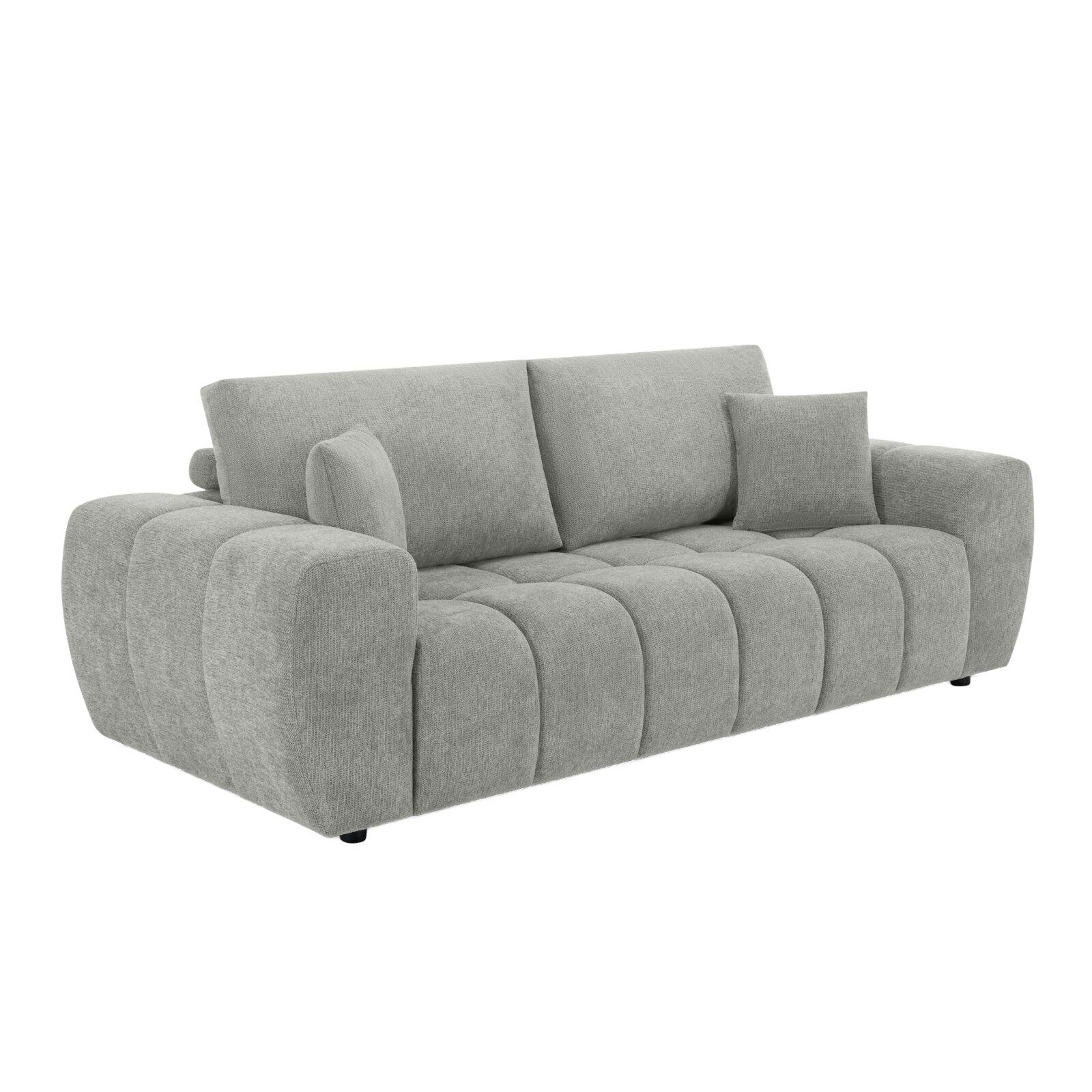 Sofa 3-Sitzer aus Stoff mit Kissen