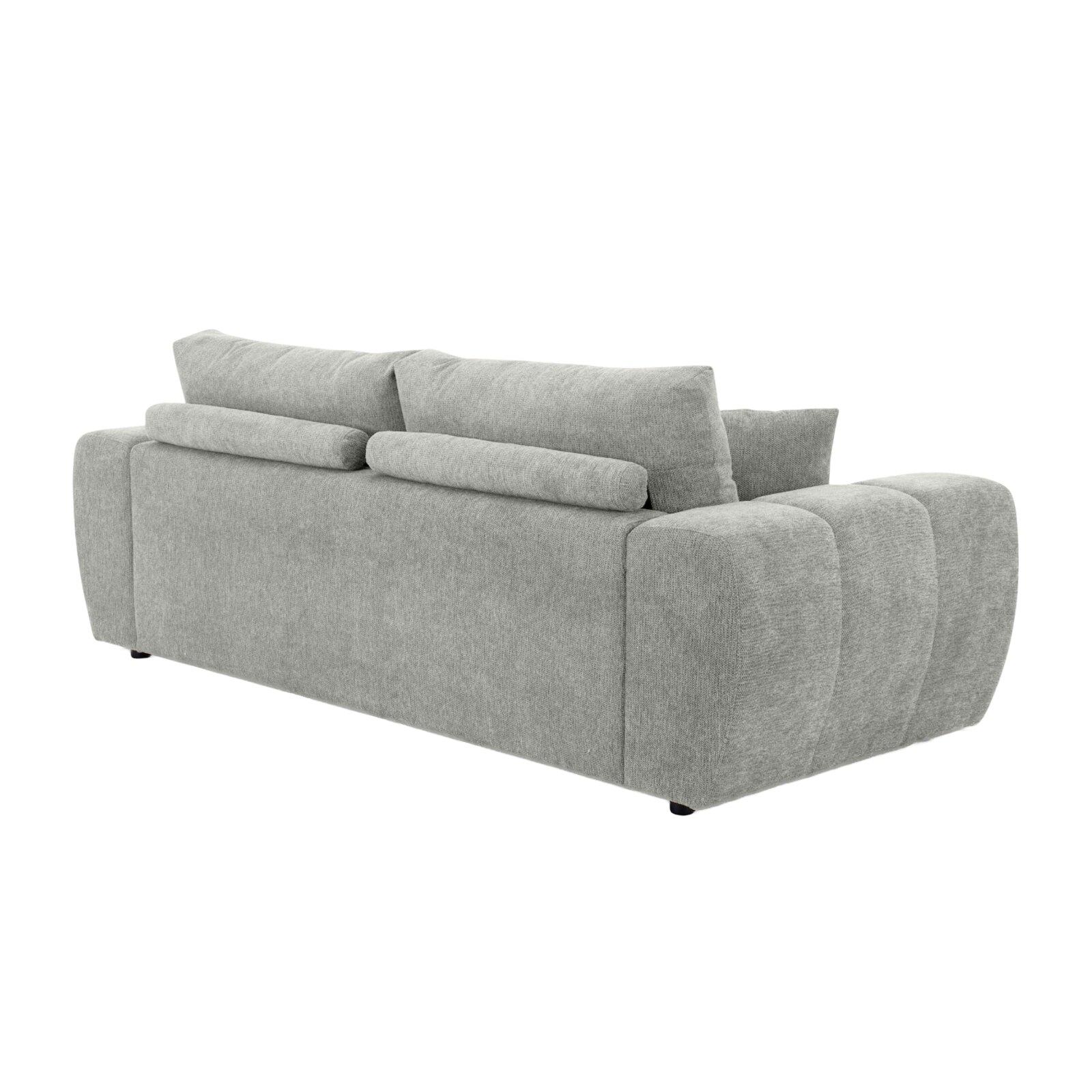 Sofa 3-Sitzer aus Stoff mit Kissen