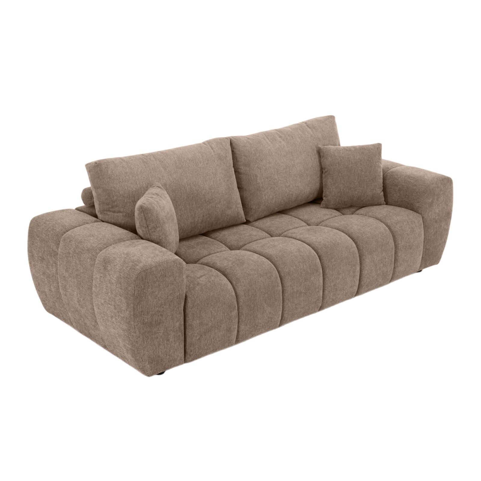 Sofa 3-Sitzer aus Stoff mit Kissen