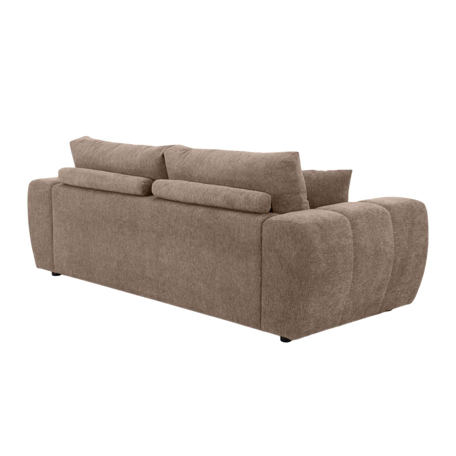 Sofa 3-Sitzer aus Stoff mit Kissen