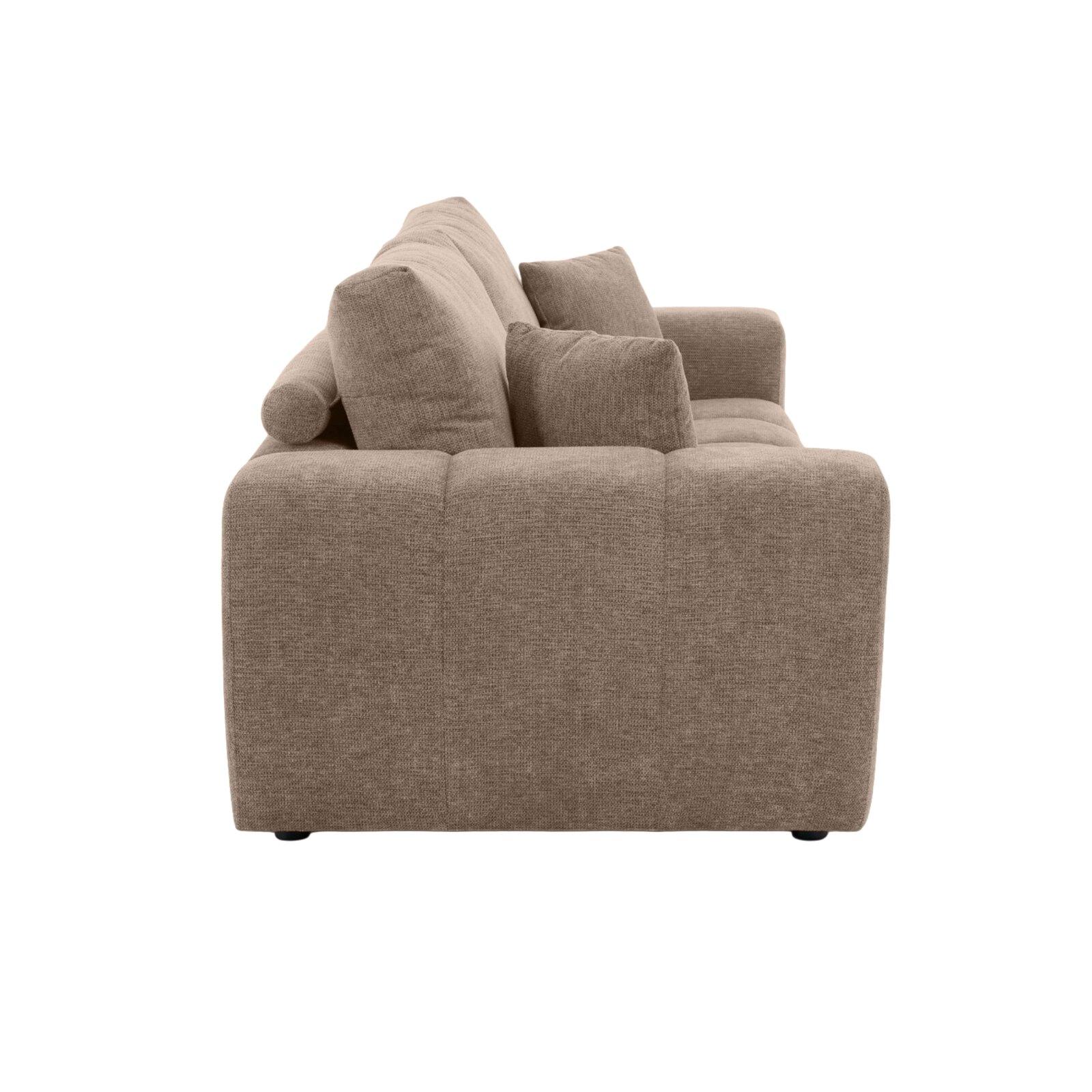 Sofa 3-Sitzer aus Stoff mit Kissen