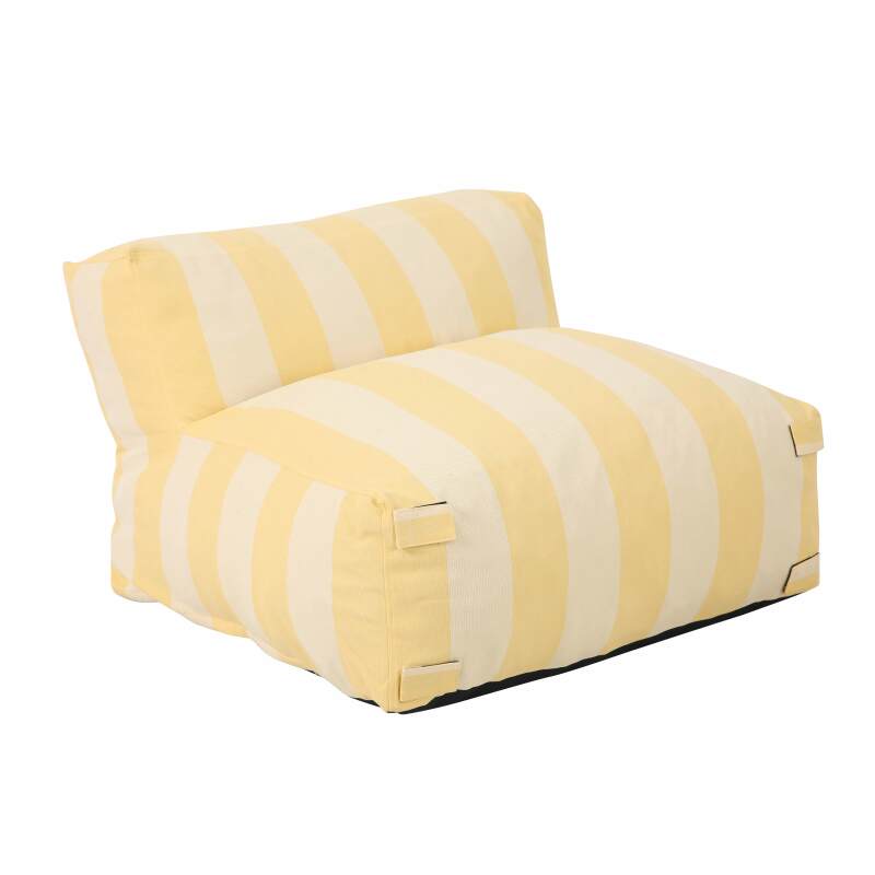 Modulare Gartenmöbel, gestreift für 4 Personen bestehend aus 3 Sesseln und 1 Sitzsack (4/6)