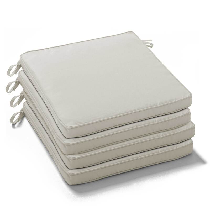 Set von 4 einfarbigen Außenstuhlkissen 40 x 40 cm 