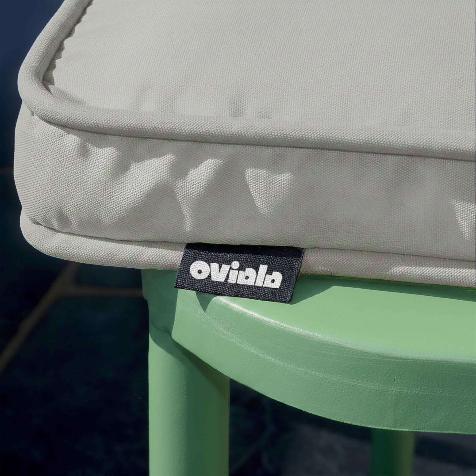 Set von 4 einfarbigen Außenstuhlkissen 40 x 40 cm 