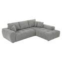 Ecksofa 3-Sitzer aus Stoff mit Chaiselongue rechts und Kissen