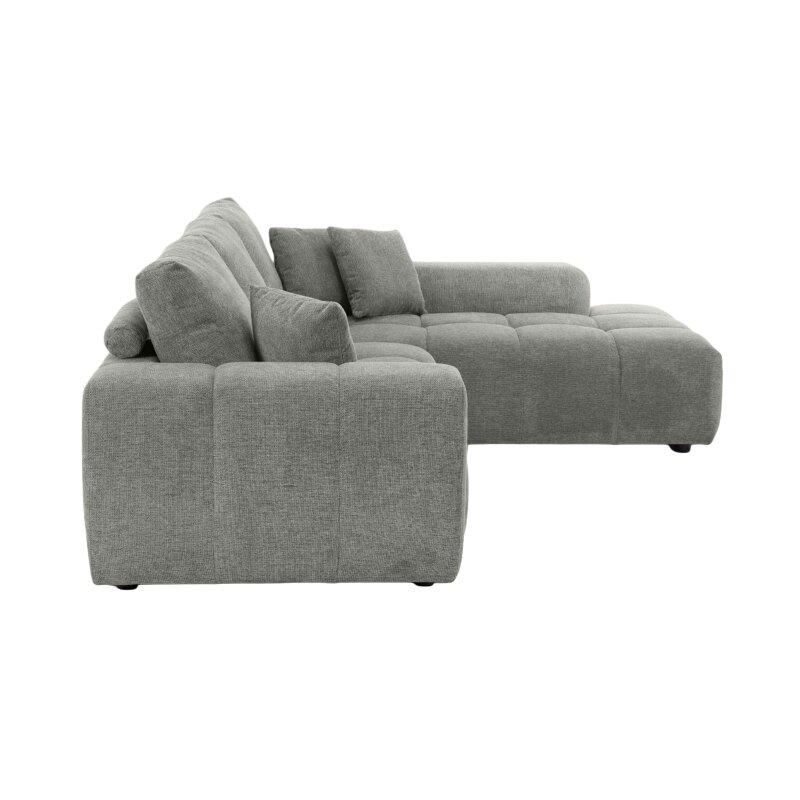 Ecksofa 3-Sitzer aus Stoff mit Chaiselongue rechts und Kissen (5/9)