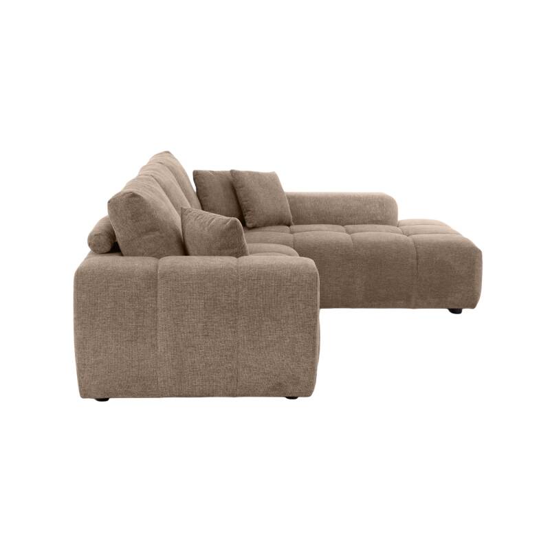 Ecksofa 3-Sitzer aus Stoff mit Chaiselongue rechts und Kissen (4/8)