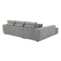 Ecksofa 3-Sitzer aus Stoff mit Chaiselongue links und Kissen