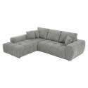 Ecksofa 3-Sitzer aus Stoff mit Chaiselongue links und Kissen