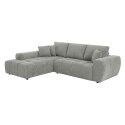 Ecksofa 3-Sitzer aus Stoff mit Chaiselongue links und Kissen