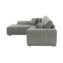 Ecksofa 3-Sitzer aus Stoff mit Chaiselongue links und Kissen