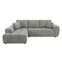 Ecksofa 3-Sitzer aus Stoff mit Chaiselongue links und Kissen