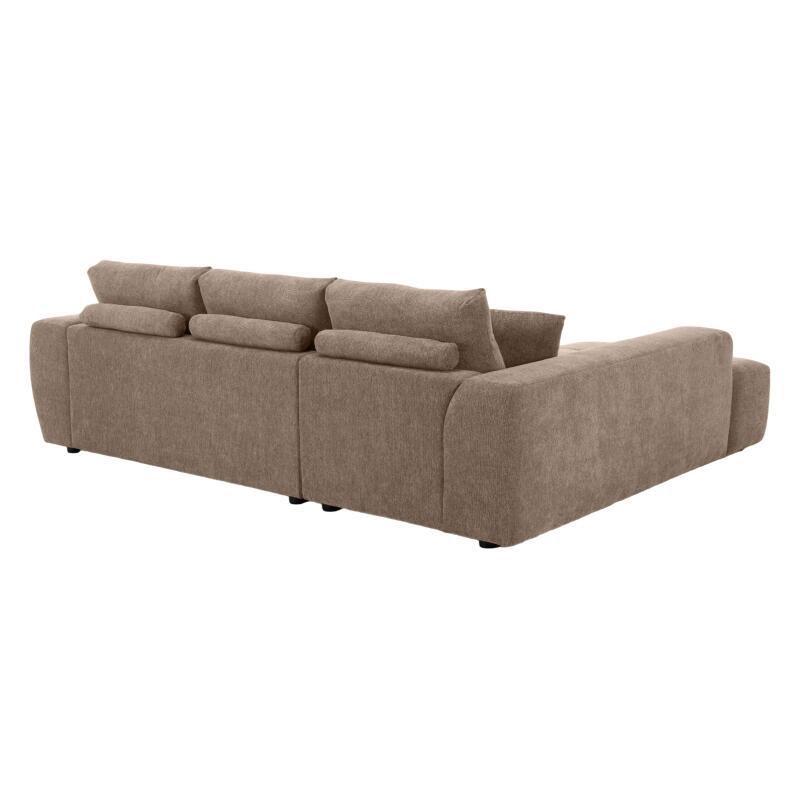 Ecksofa 3-Sitzer aus Stoff mit Chaiselongue links und Kissen (2/8)