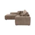 Ecksofa 3-Sitzer aus Stoff mit Chaiselongue links und Kissen