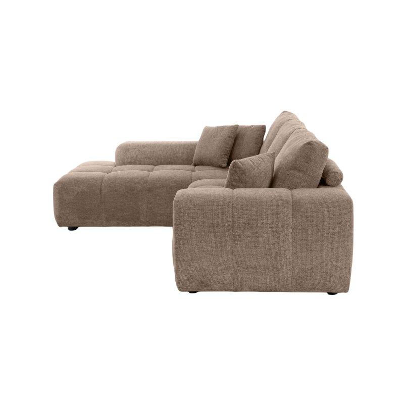 Ecksofa 3-Sitzer aus Stoff mit Chaiselongue links und Kissen (3/8)