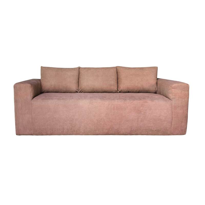 Sofa 3-Sitzer aus geripptem Stoff mit Kissen (5/9)