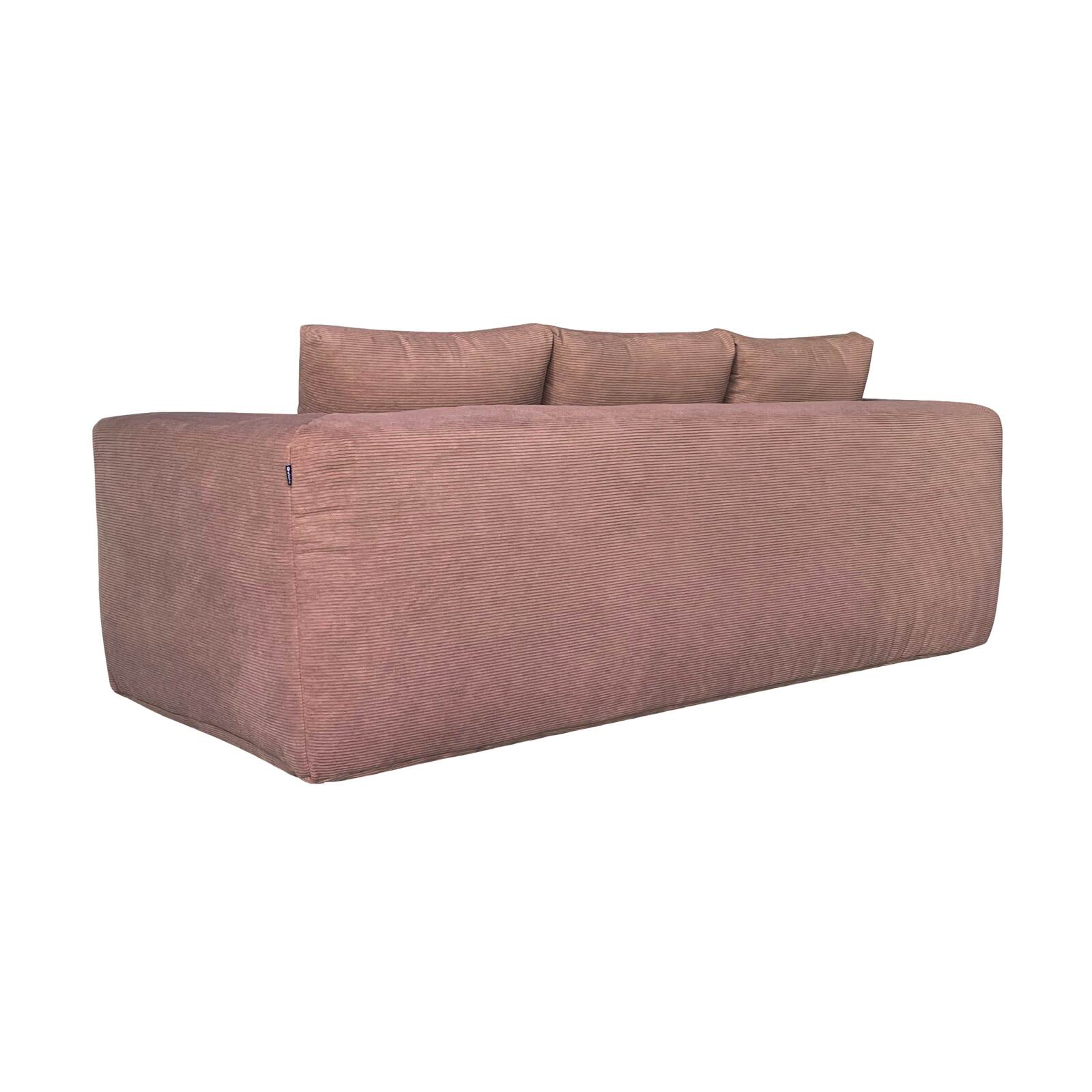 Sofa 3-Sitzer aus geripptem Stoff mit Kissen