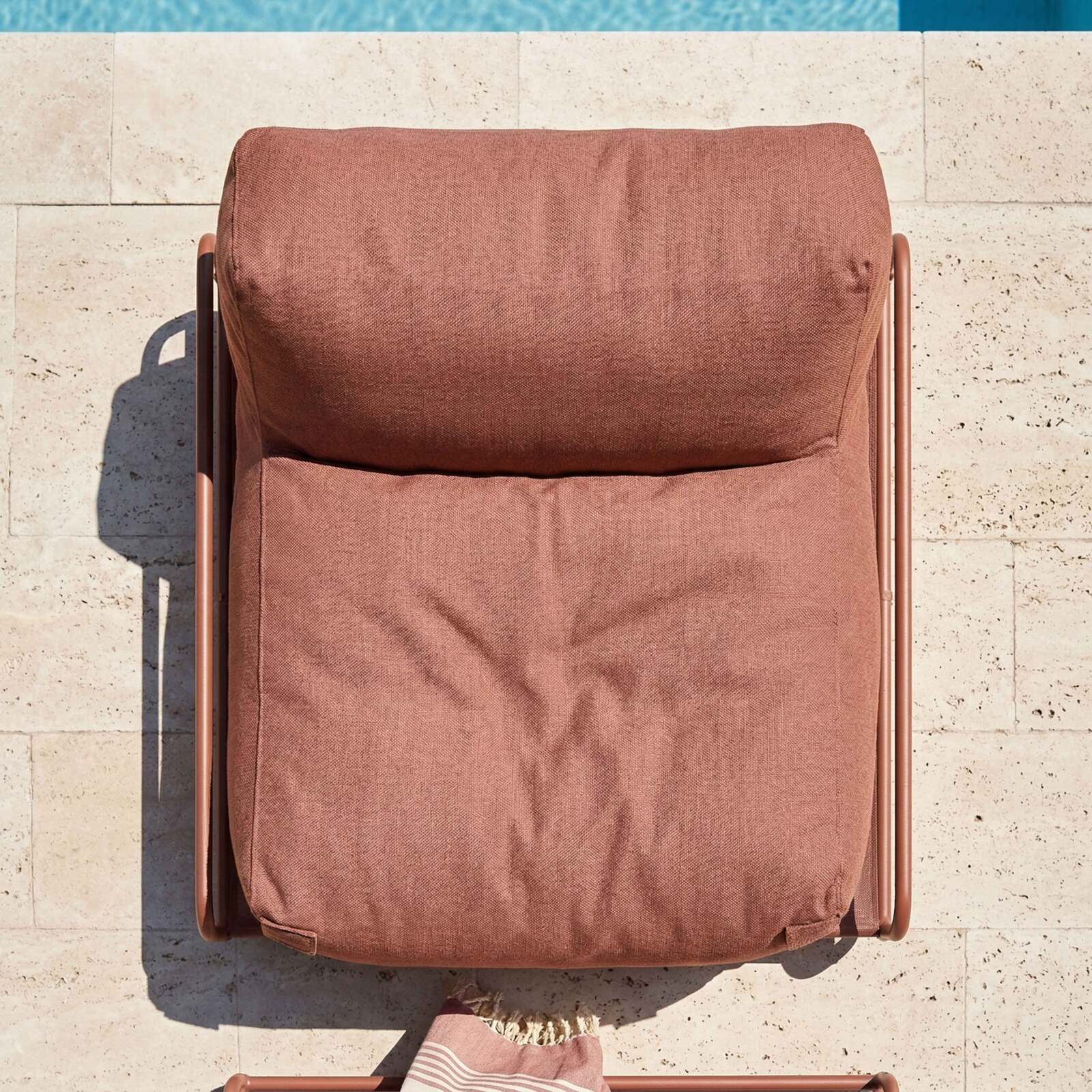Sessel für modulare Outdoor-Sofa mit Gestell
