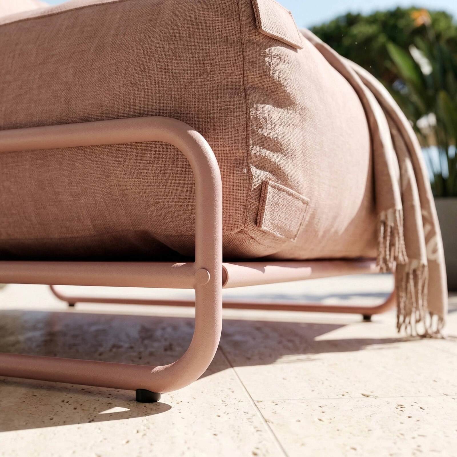 Sessel für modulare Outdoor-Sofa mit Gestell