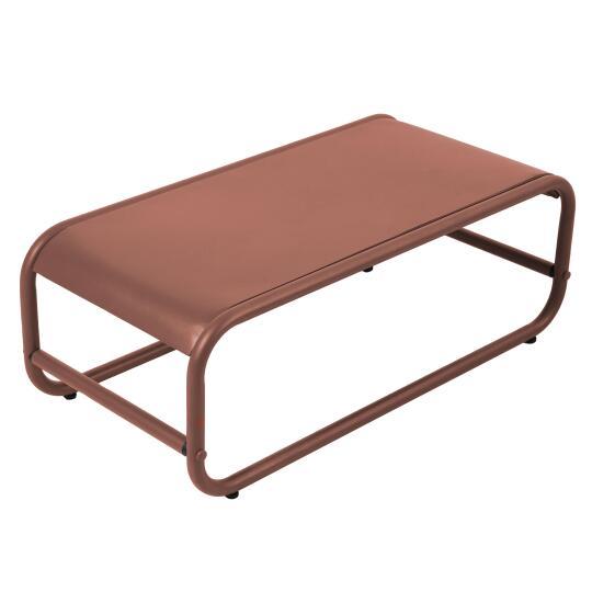 Garten Couchtisch rechteckig aus Metall 85x40x30 cm | Oviala