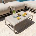 Garten Couchtisch rechteckig aus Metall 85x40x30 cm