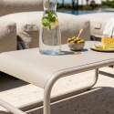 Garten Couchtisch rechteckig aus Metall 85x40x30 cm